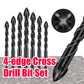 4-edge Cross Drill Bit Set 7pcs