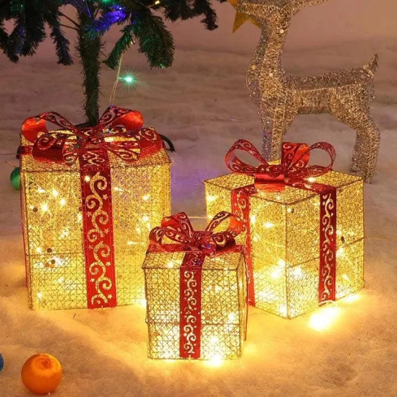 3PCS Christmas Decoration Gift Box