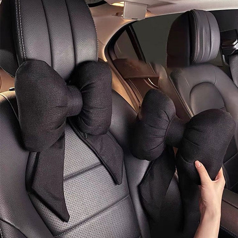 Ribbon Bow Car Neck Pillow