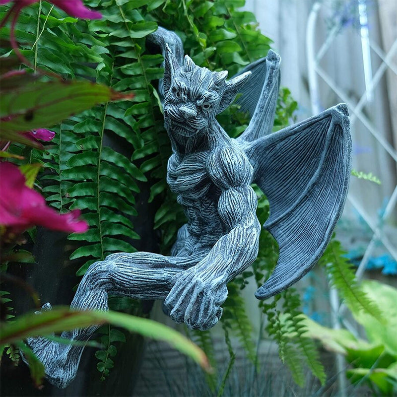 Gargoyle Fence Topper Hanger-Outdoor Wall Decor