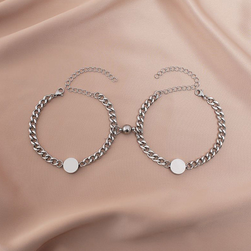 Cuban Chain Couple Bracelet (1 Pair)