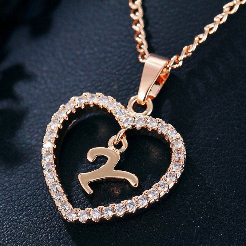 Heart A-Z Initial Letter Necklace