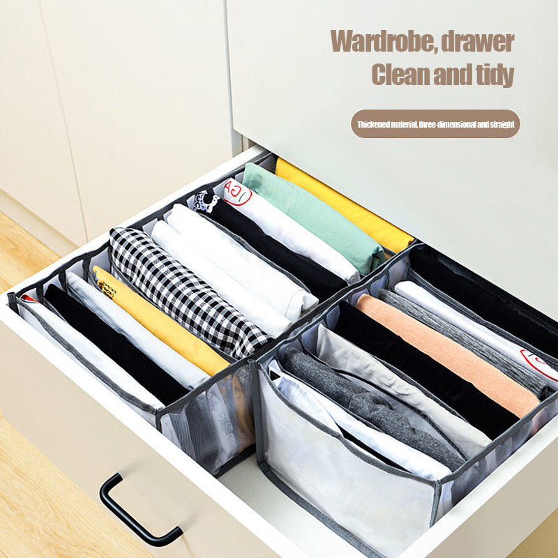 Drawer type separator basket for trousers and clothes storage box