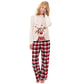 Deer Plaid Cartoon Family Matching Christmas Pajamas