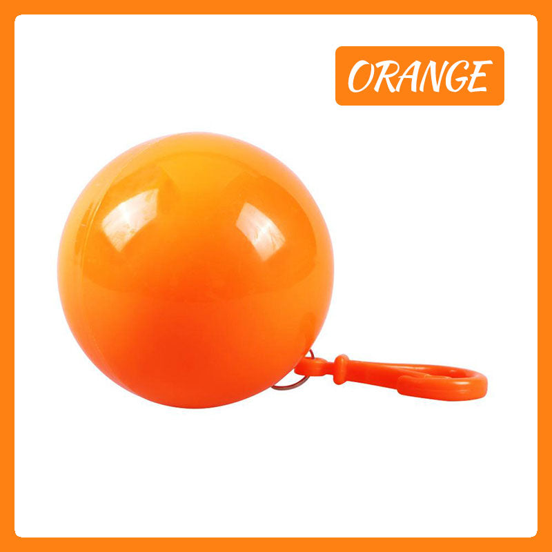 Portable Poncho Disposable Raincoat Ball Keychain