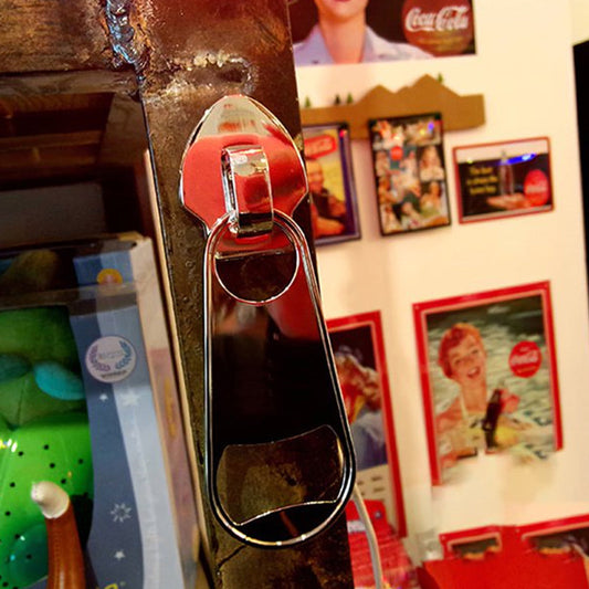 Zipper-shaped Magnetic Bottle Opener