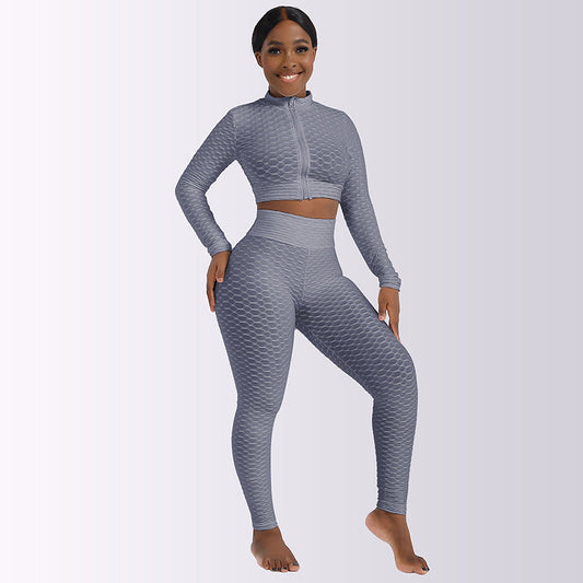 2 Pieces Yoga Suit Top and Long Pants