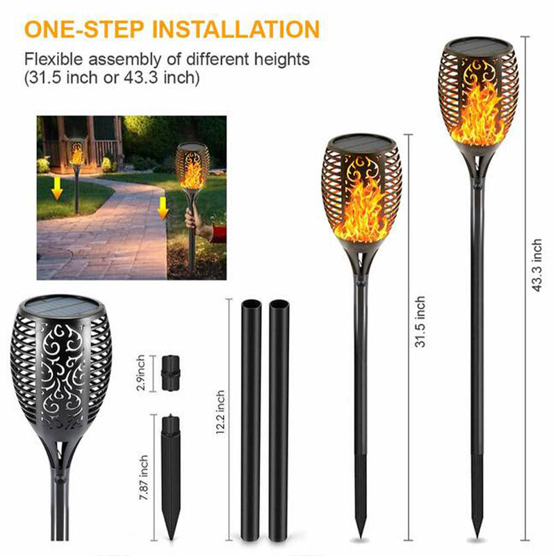 Solar Torch Light with Flickering Flame