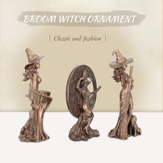 Broom Witch Ornament