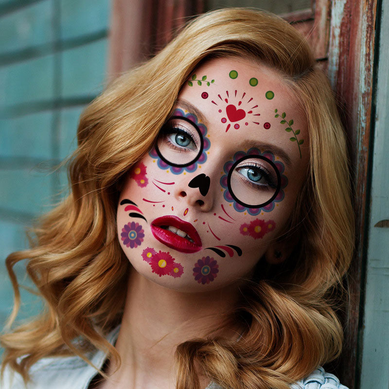 Halloween Face Tattoo Stickers