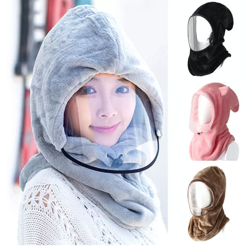Winter Women Cycling Hat with Transparent Face