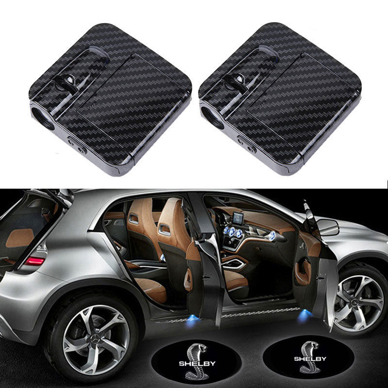 Cobra Wiring Free Carbon Fiber Welcome Light