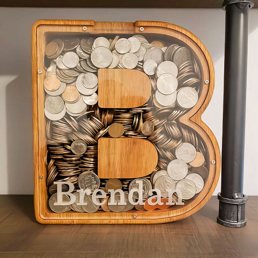 Personalized Boys/Girls Piggy Bank-Wood Gift For Kids