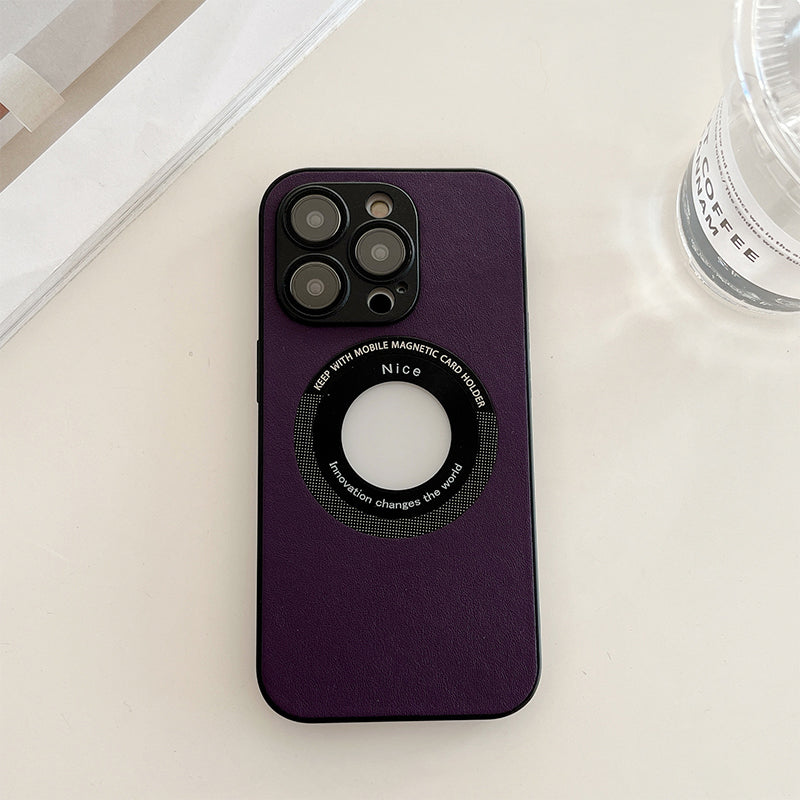 Magnetic Leather Phone Case
