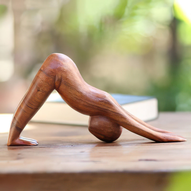 Yoga Pose Wood Carving Wood Sculpture Gifts
