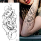 Sketch Flower Full Body Tattoo Sticker