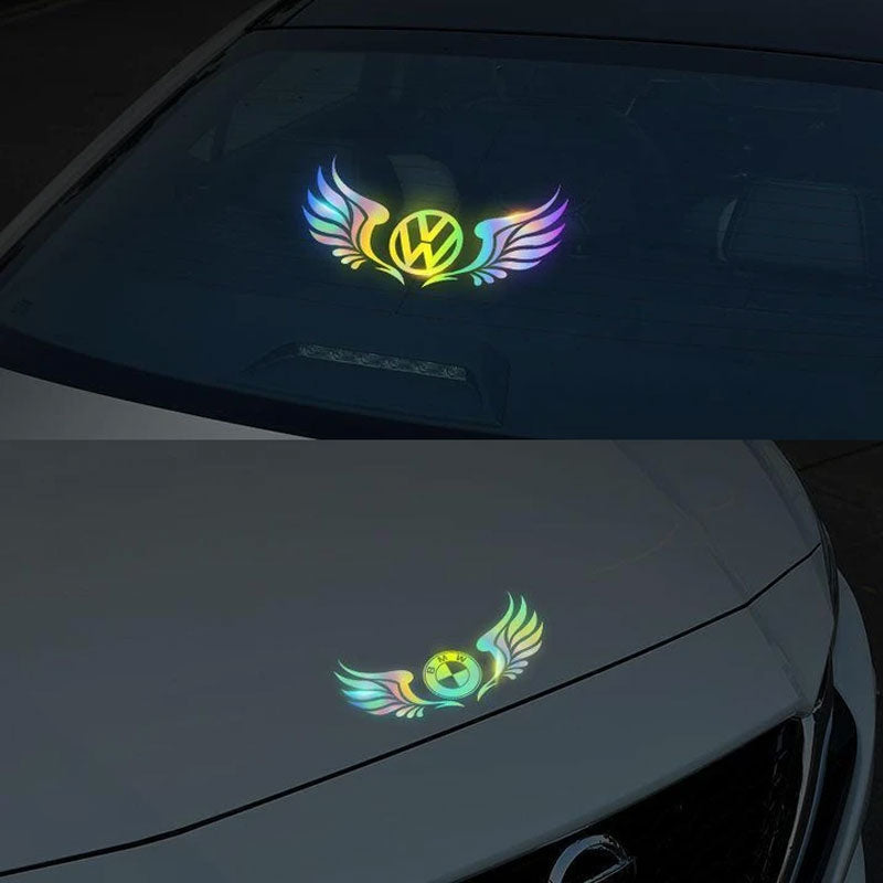 3D Angel Wings Colorful Laser Car Sticker（2PCS）