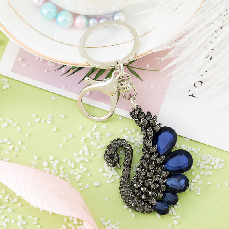 Creative Diamond Swan Keychain