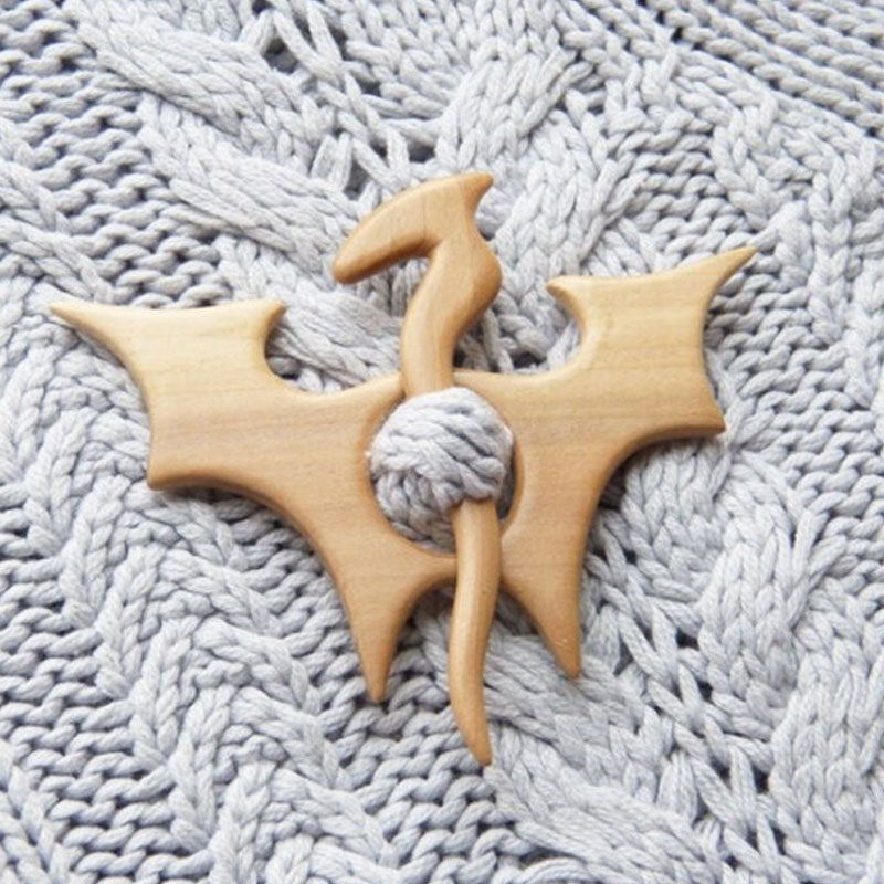 Handmade Wooden Brooch Pin