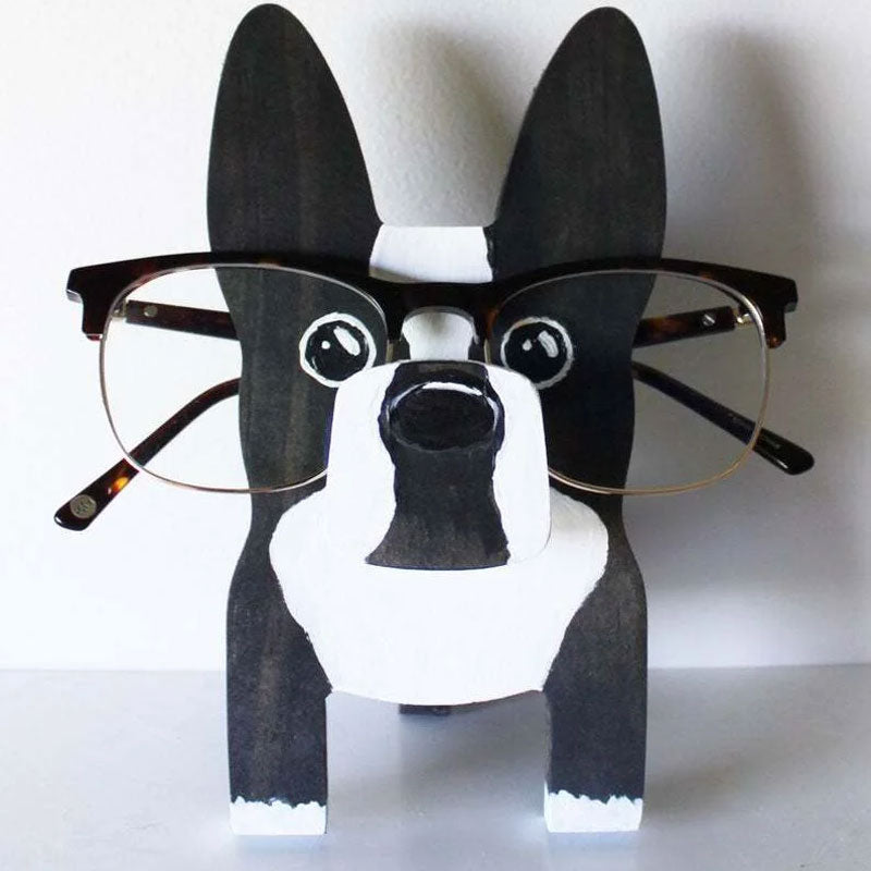 Soso-Handmade Boston Terrier Glasses Stand Art Gift