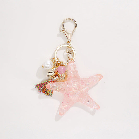 Star with Tassel  Keychain for Women