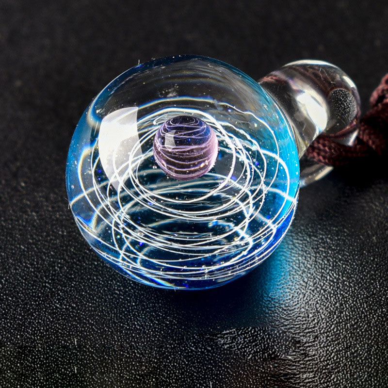 Swirling Galaxy-Inspired Glass Orbs