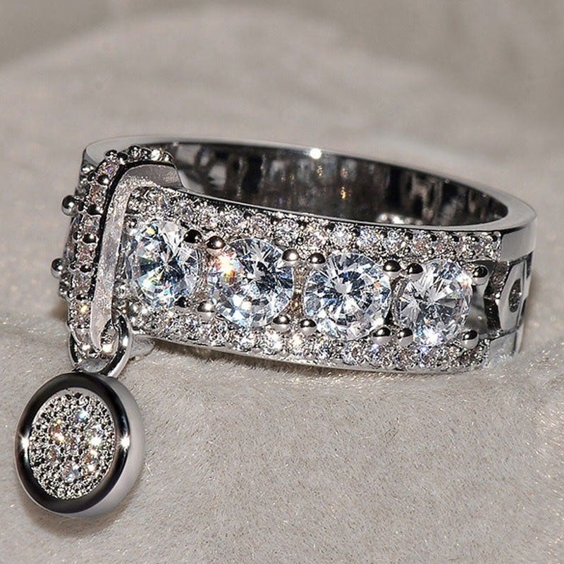 Fashion Zircon Ring Women Plated Rings