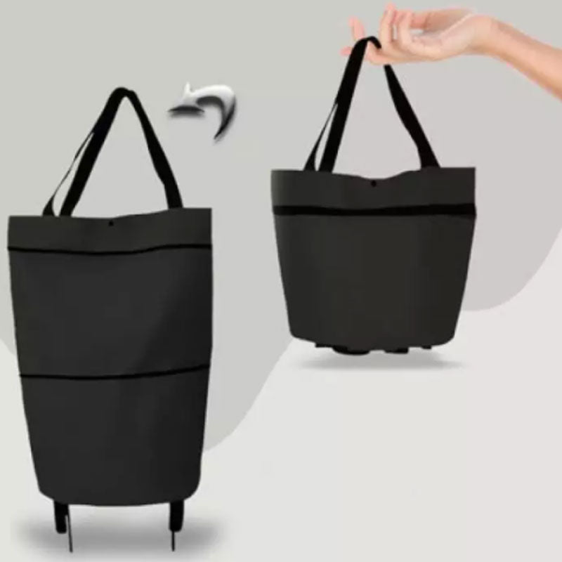 Folding Shopping Bag Collapsible Trolley Bags with Wheels