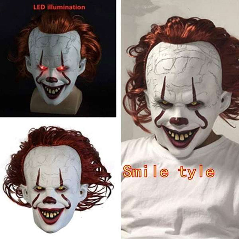 Halloween Joker Latex Glowing Head Mask