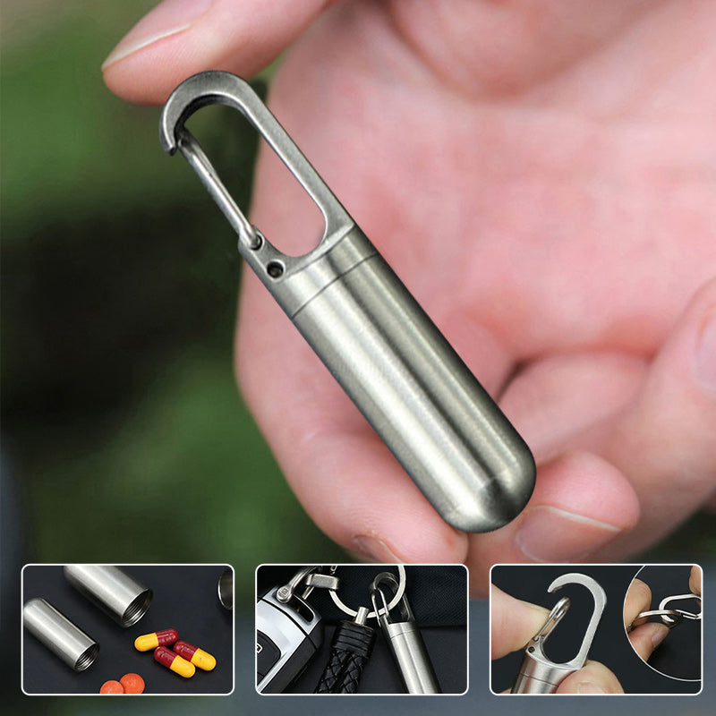 Tragbare Medikamentenbox aus Edelstahl/Portable Stainless Steel Medicine Box