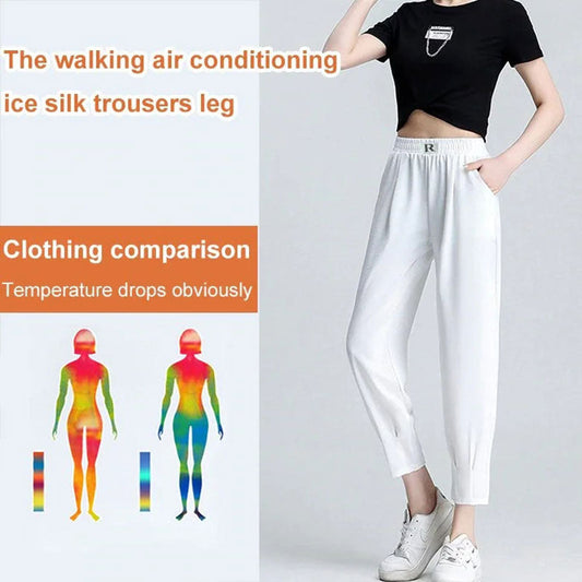 Cool Ice Silk Harem Pants for Women