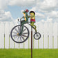 Frog Motorcycle Wind Spinner with Metal Stake