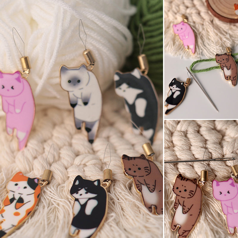 Tegneserie Katt Nål Tråder/Mini cartoon kitten manual threading artifact