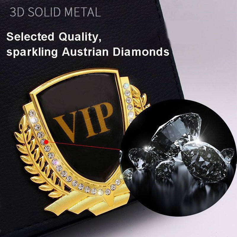 3D Wheat Ear Diamond Metal Creative Car Sticker