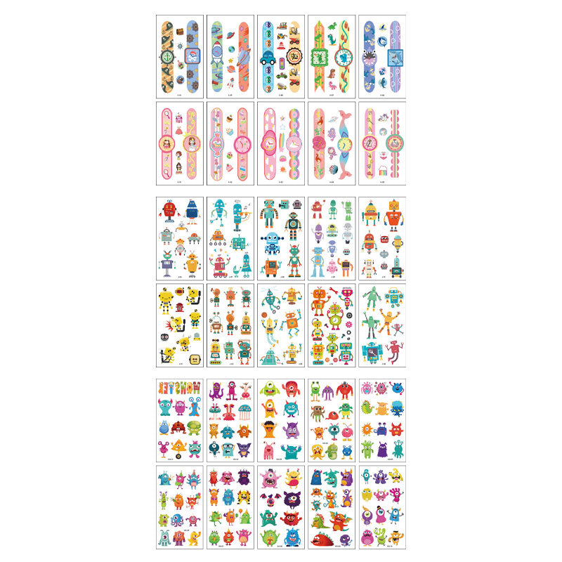Cute Kids Cartoon Tattoo Face Fun Sticker