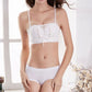 Women Bandeau Lace Front Drawstring Bra