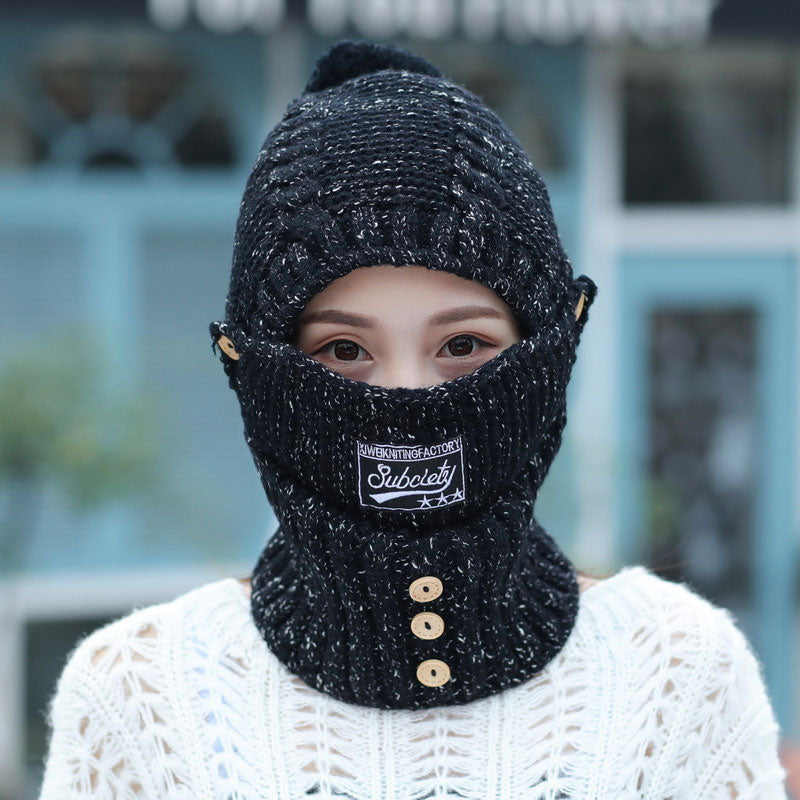 Windproof Warm Mask Scarf Integrated Cap