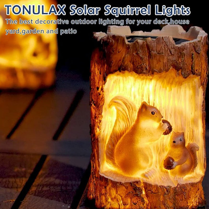 Squirrel Figurine Gift Solar Lamp