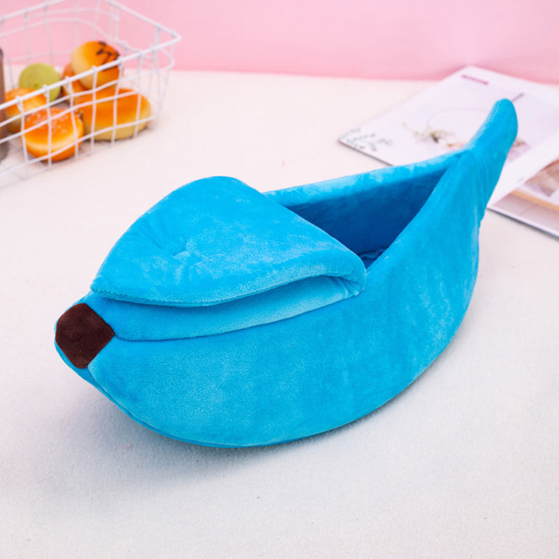 Cute Banana Pet Kennel Cat Bed House
