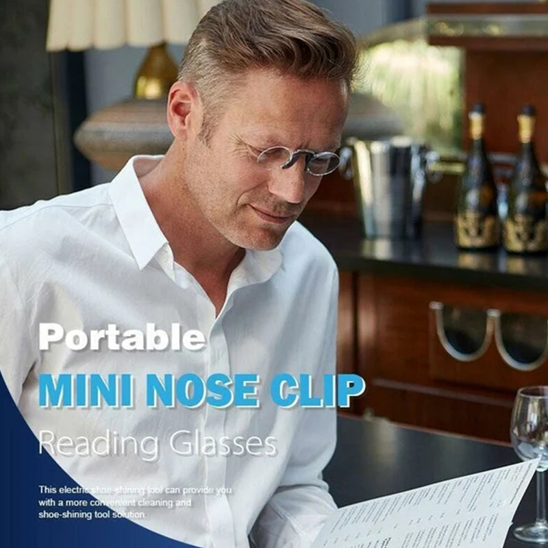 Portable Mini Nose Clip Reading Glasses
