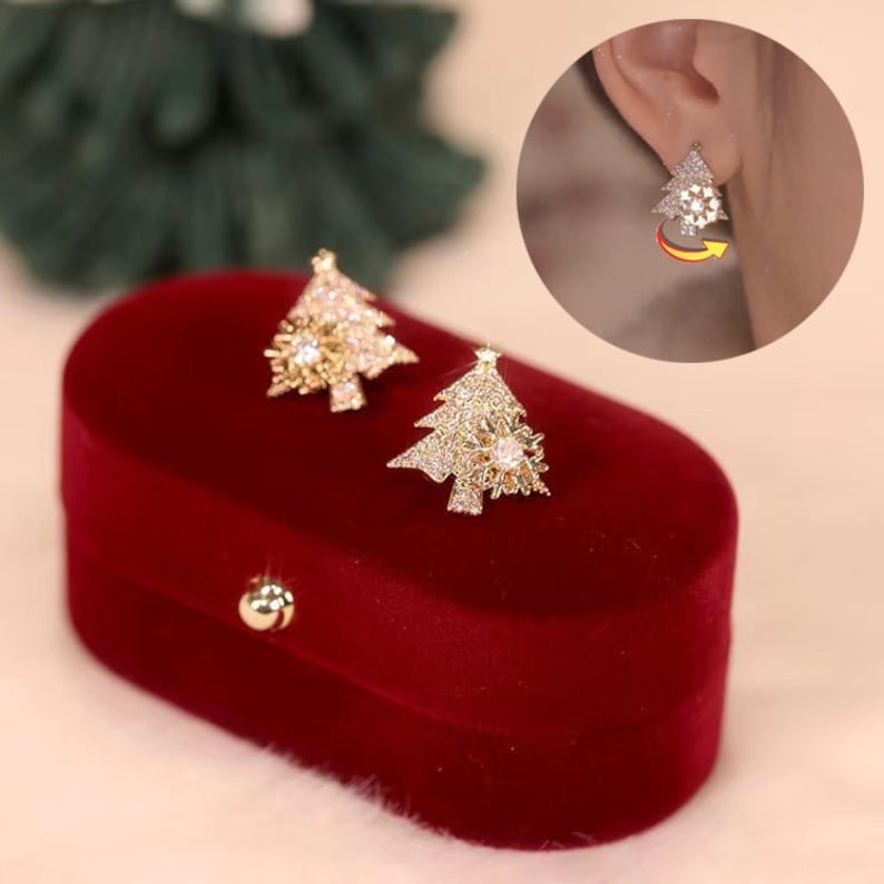 Spinning Christmas Snowflake Earrings