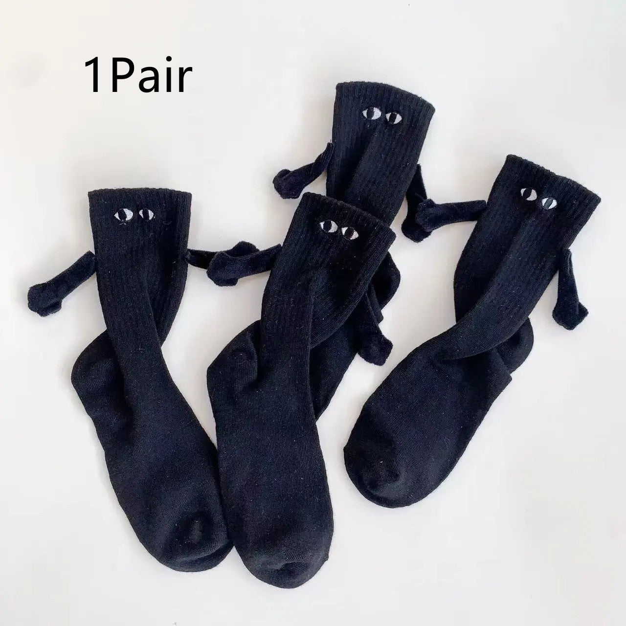 Magnetic Suction Hand Couple Socks Cartoon Cute Breathable Comfortable Socks Women Holding Hands Socks