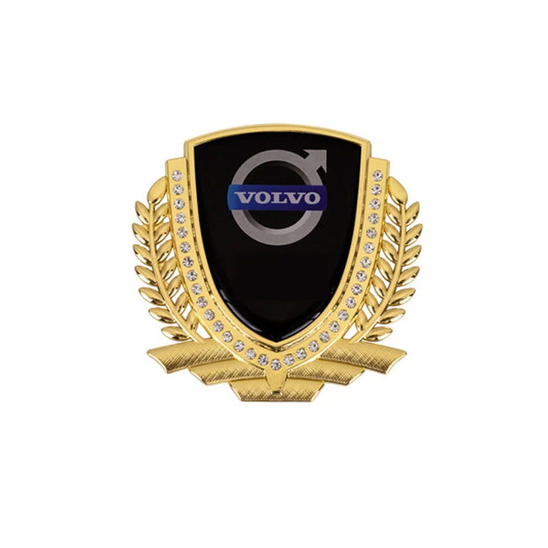 3D Wheat Ear Diamond Metal Creative Car Sticker