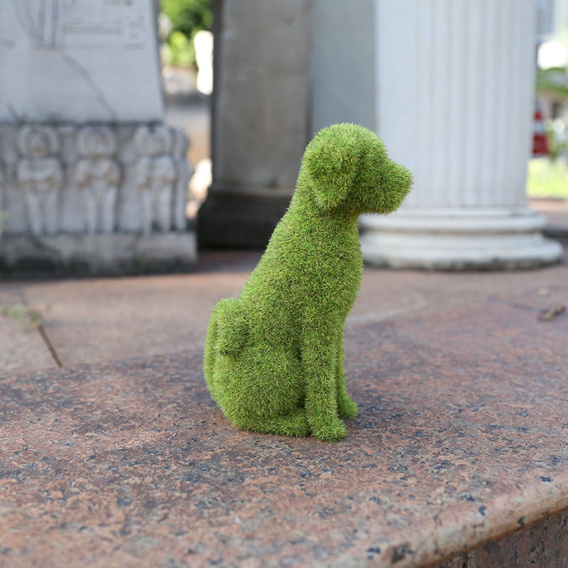 Moss Animal Statue Green Fuzzy Flocked