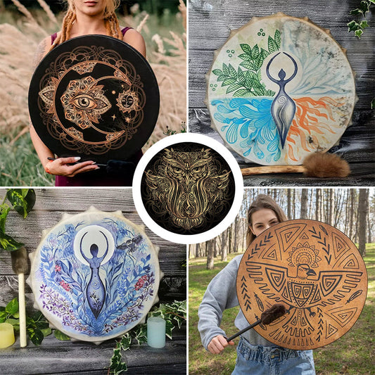 🥁Goddess Drum Gaia with "Tree of Life" Siberian Drum Spirit Music