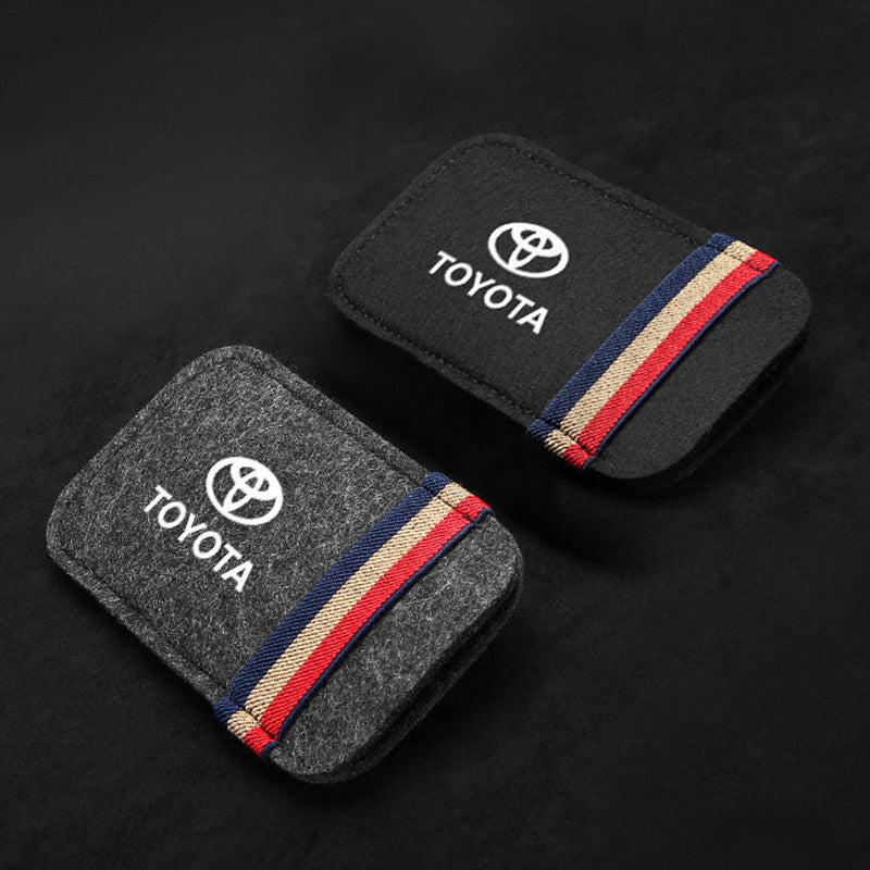 Car Visor Sunglasses Leather Holder