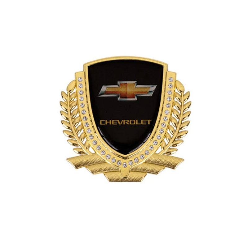 3D Wheat Ear Diamond Metal Creative Car Sticker