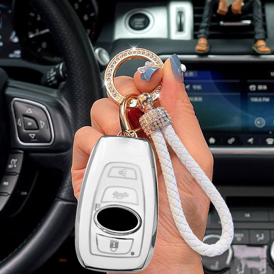 Subaru Car Key Case Rhinestones Keychain