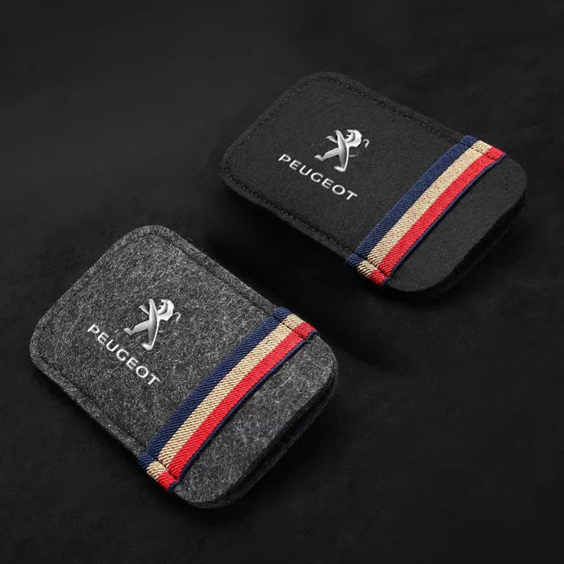 Car Visor Sunglasses Leather Holder