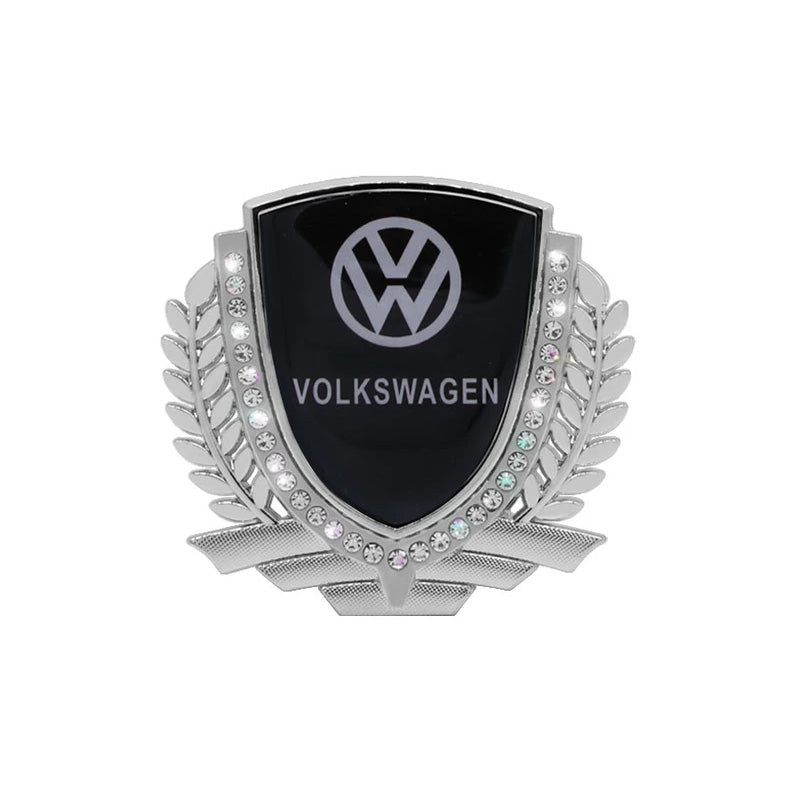 3D Wheat Ear Diamond Metal Creative Car Sticker